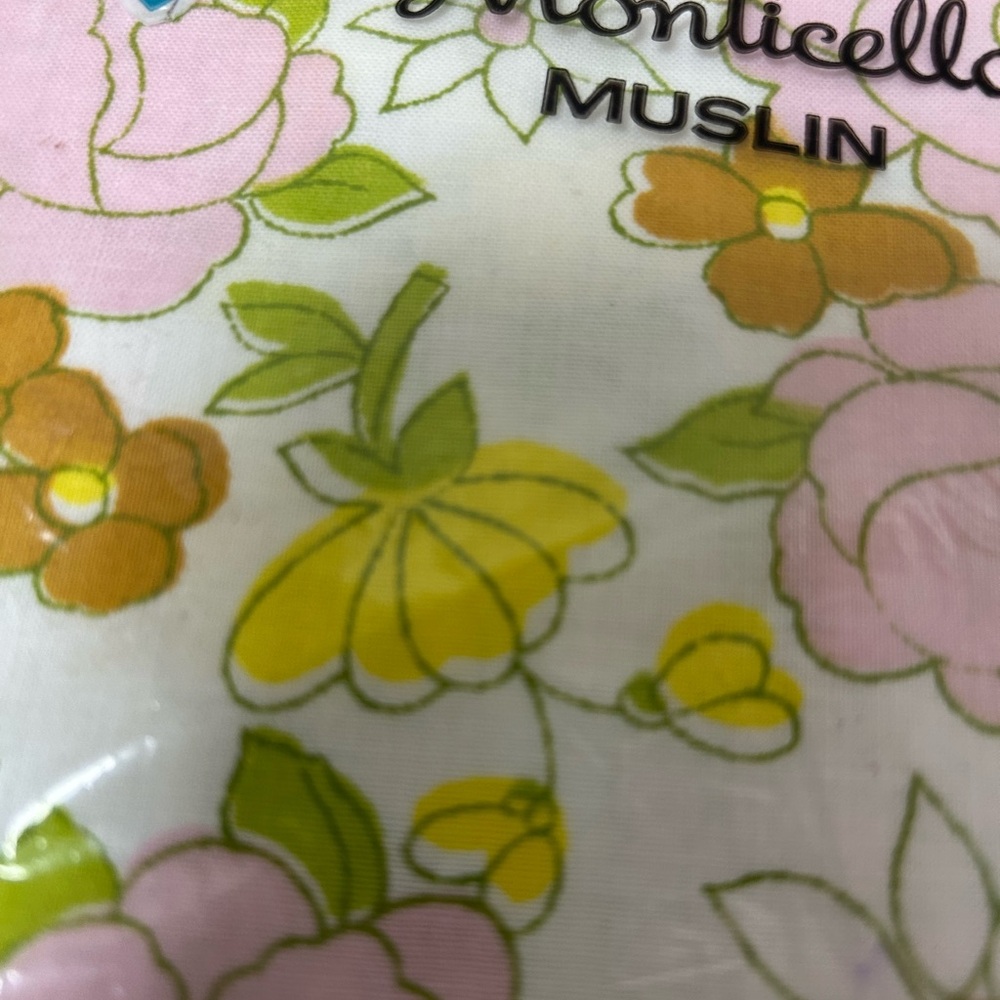 Vintage Cannon Monticello Muslin Melodie Full Sheet Set. 1970’s New. Shabby Chic - Picture 3 of 11
